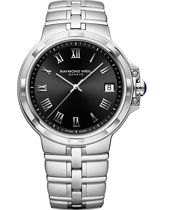 Raymond Weil horloge met zwarte wijzerplaat