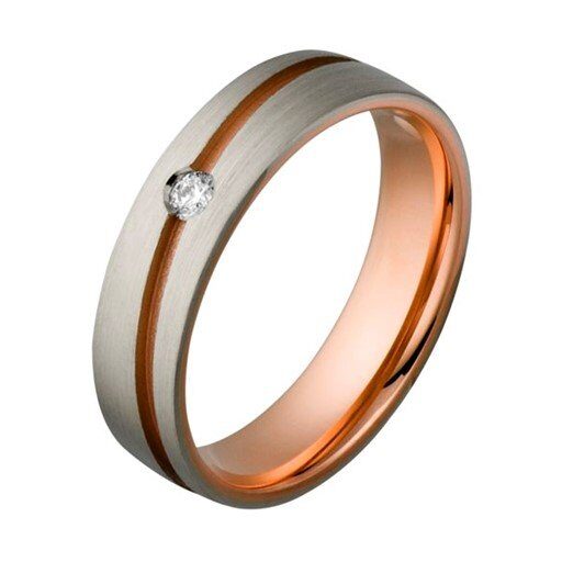 Bicolor ring met diamanten